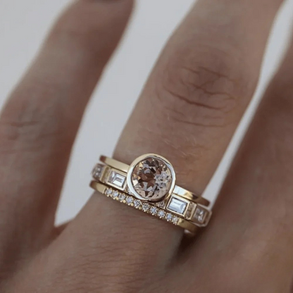 Elegant™ | Women's Crystal Inlay Gold Ring