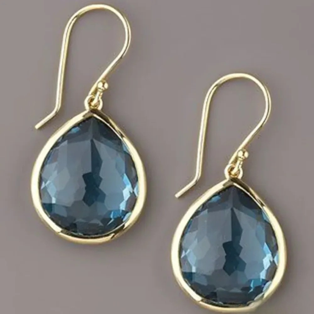 Sophie™ | Vintage Blue Crystal Drop Earrings