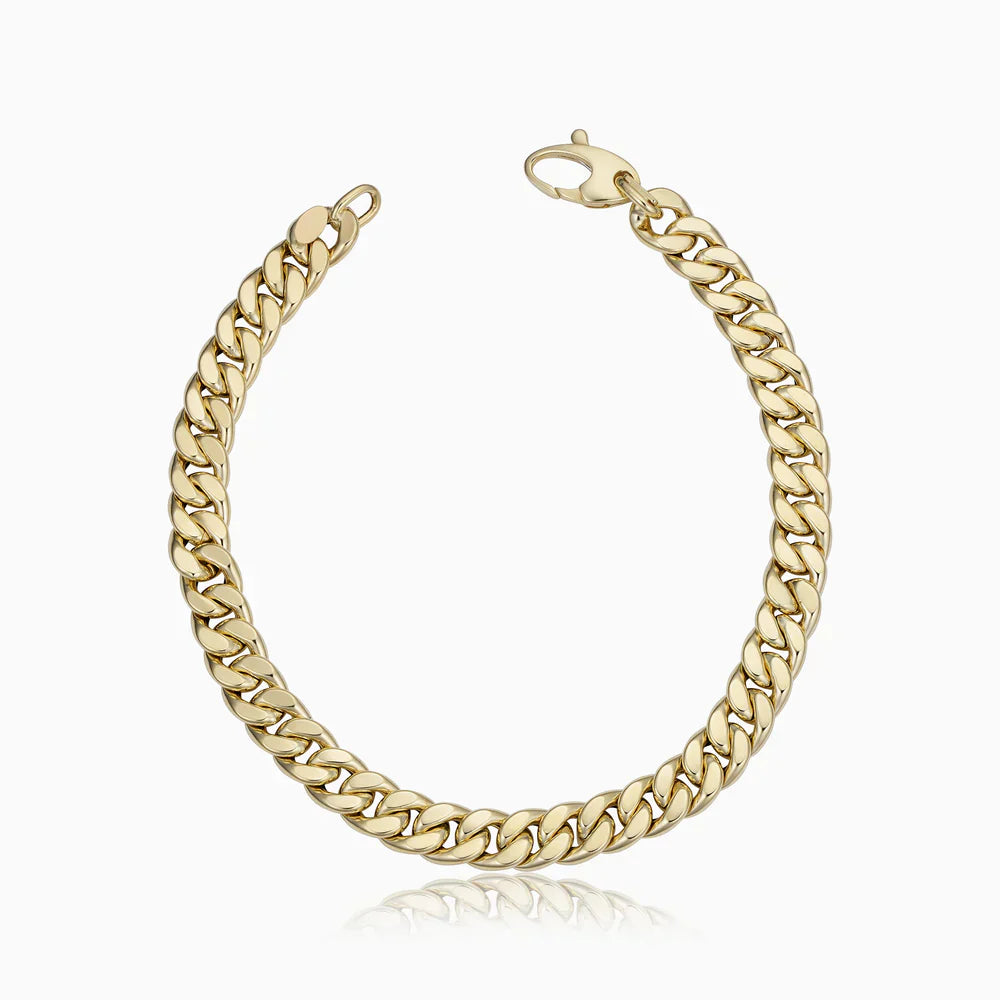 Estate Cuban Bracelet | White Gold