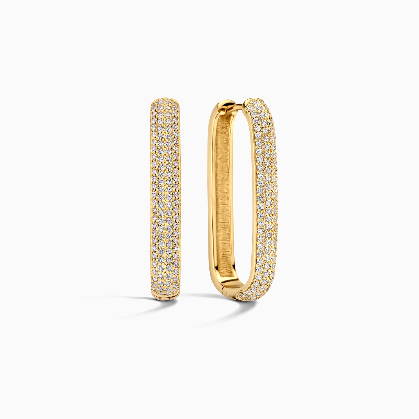 Icona™ | Gold Large Pave Hoop Earrings