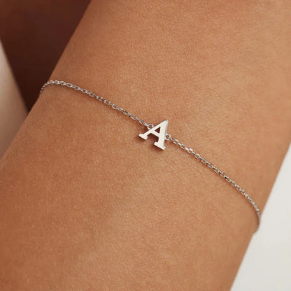 Vita Signa Initial Bracelet | White Gold