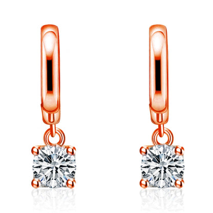 Aurora Square Drop Earrings | Rose gold