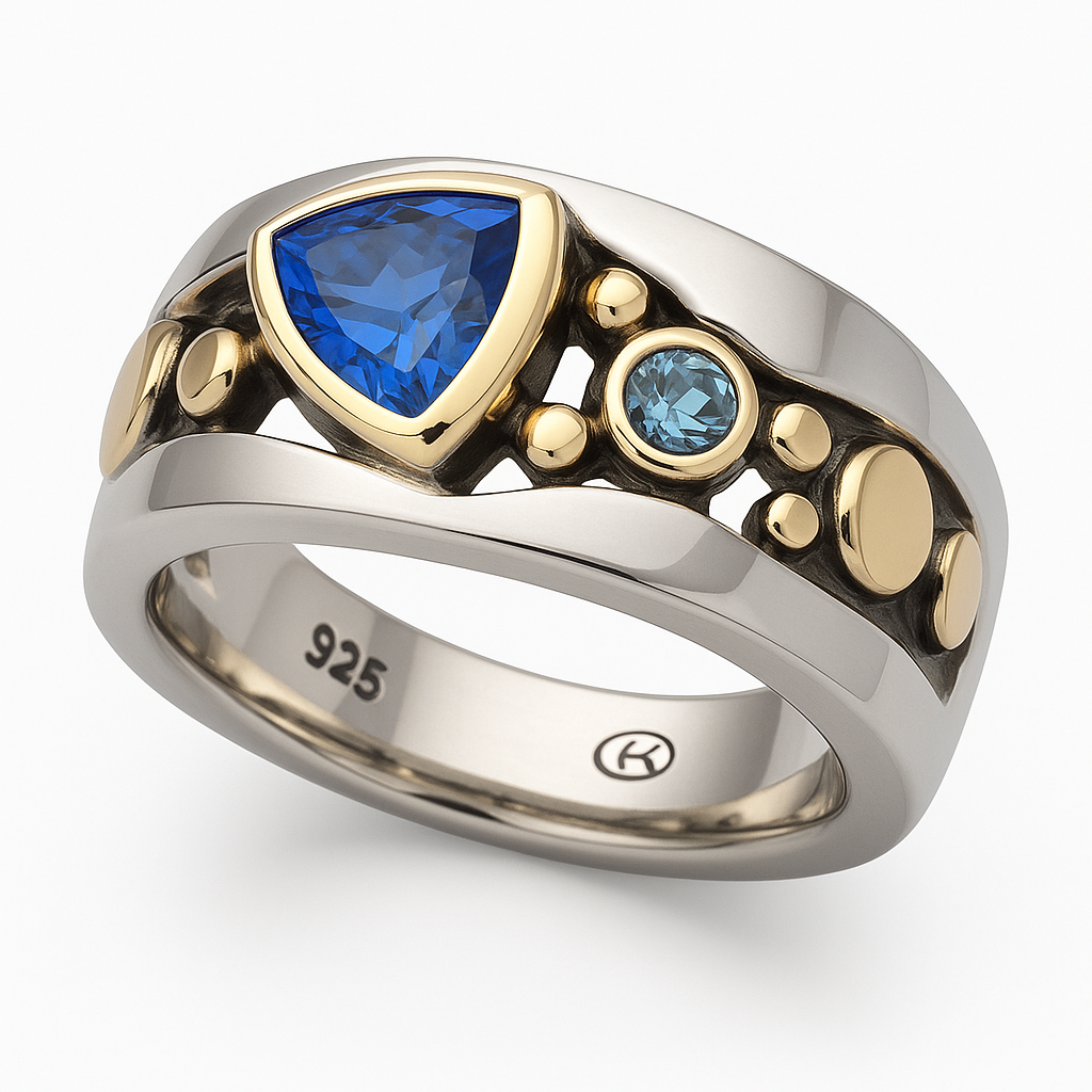 Elli™ - Vintage Blue Crystal Ring