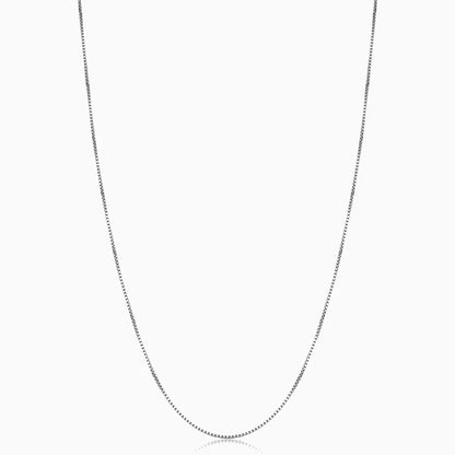 Bodega Box Necklace - White Gold