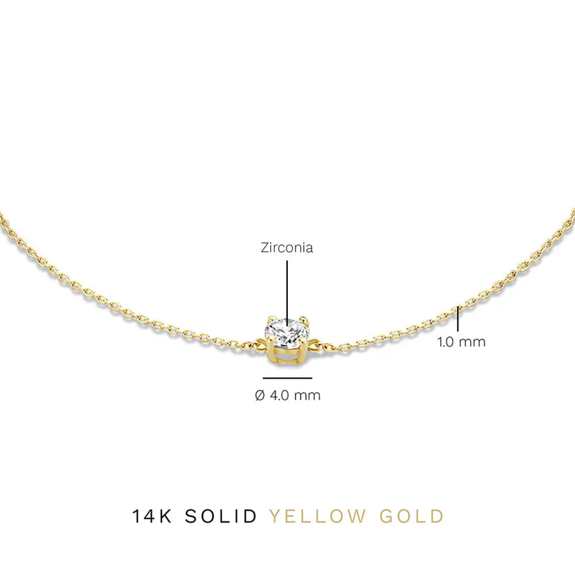 Cléa Moissanite Stone Bracelet | Gold