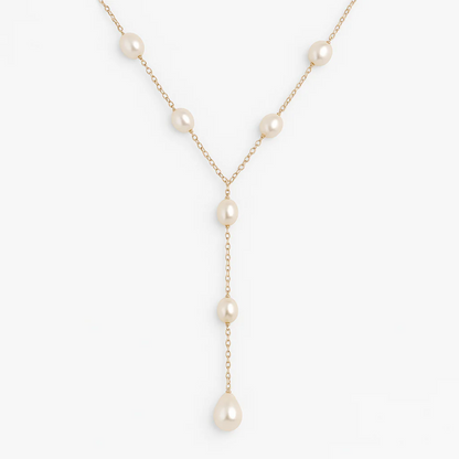 Evelina™ | Women's Vintage Hanging Pearl Necklace