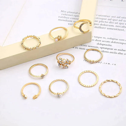 Boho™ | Silver and Gold Ring Set (10 Pairs)