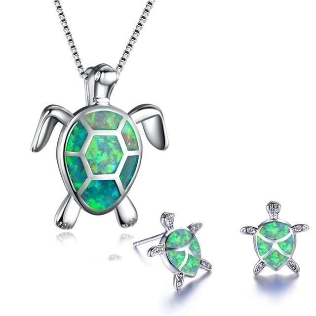 OpalWave™ | Sea Turtle Jewelry Set